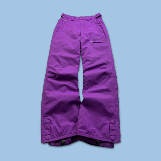 VINTAGE Y2K ANIMAL BAGGY SKI PANTS SALOPETTES PURPLE