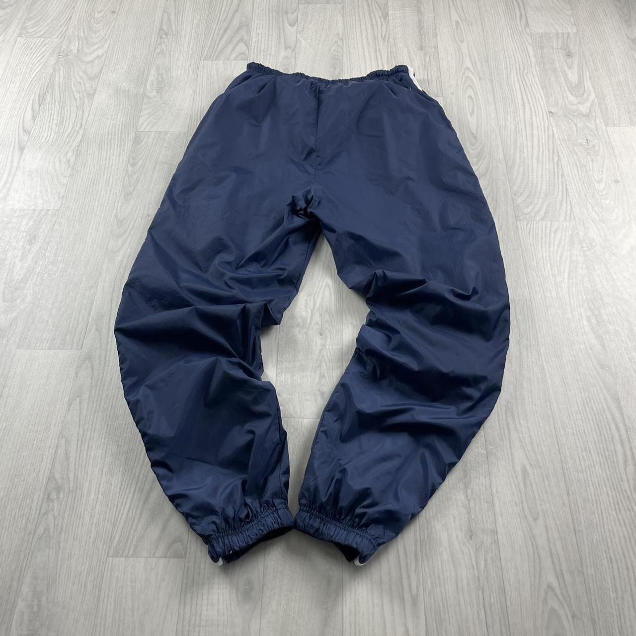 VINTAGE 90s NIKE BAGGY SHELL TRACKSUIT BOTTOMS NAVY (L)