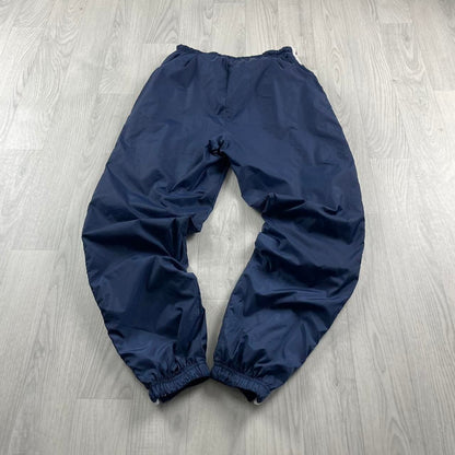 VINTAGE 90s NIKE BAGGY SHELL TRACKSUIT BOTTOMS NAVY (L)