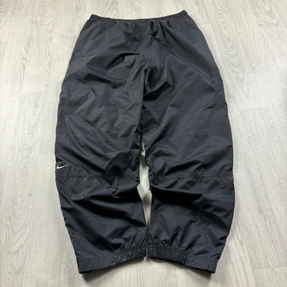 VINTAGE Y2K NIKE BAGGY SHELL TRACKSUIT BOTTOMS BLACK
