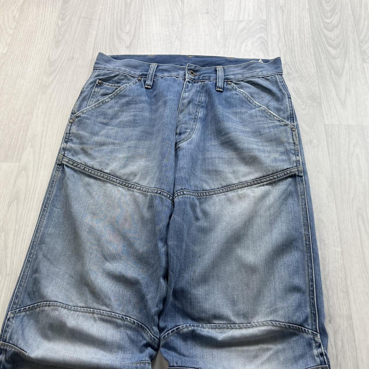 VINTAGE G STAR BAGGY STRAIGHT LEG JEANS LIGHT BLUE