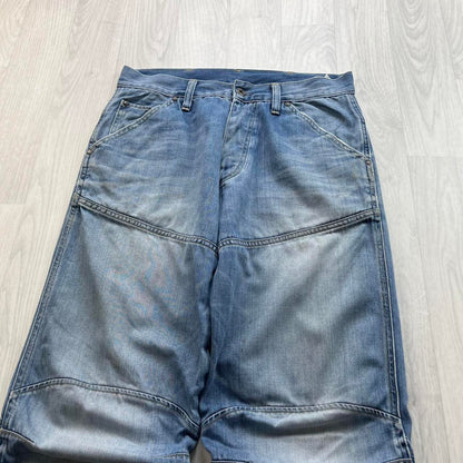 VINTAGE G STAR BAGGY STRAIGHT LEG JEANS LIGHT BLUE