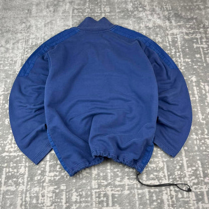 VINTAGE Y2K NIKE QUARTER ZIP TECHNICAL BOXY SWEATSHIRT BLUE