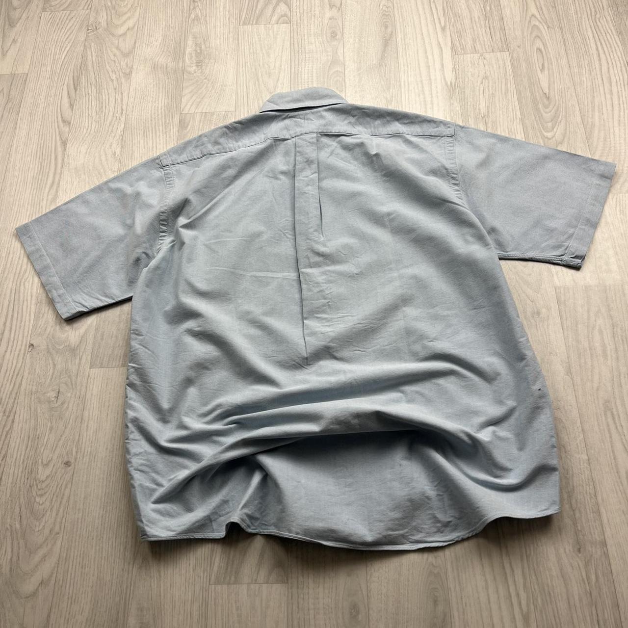 VINTAGE Y2K POLO RALPH LAUREN SHORT SLEEVE BUTTON UP SHIRT LIGHT BLUE