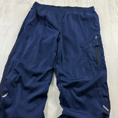VINTAGE Y2K STARTER BAGGY TRACKSUIT BOTTOMS NAVY