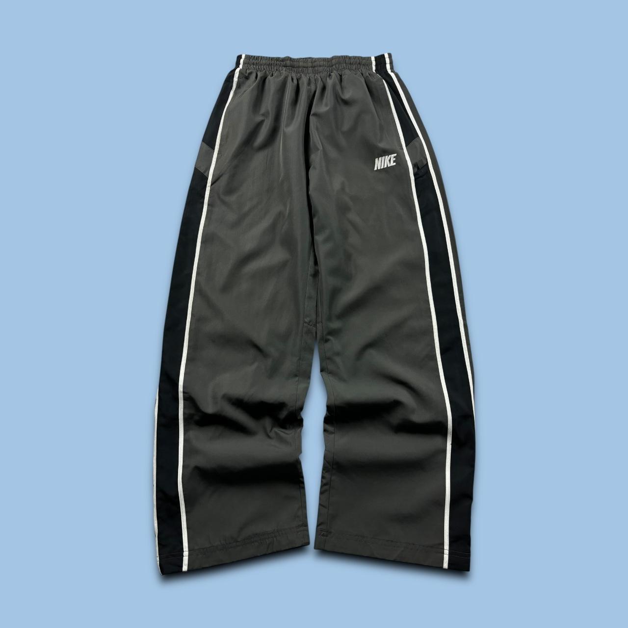 VINTAGE Y2K NIKE BAGGY TRACKSUIT BOTTOMS GREY