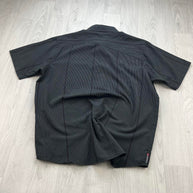 VINTAGE 00s RIP CURL STRIPED SHORT SLEEVE BUTTON UP SHIRT BLACK