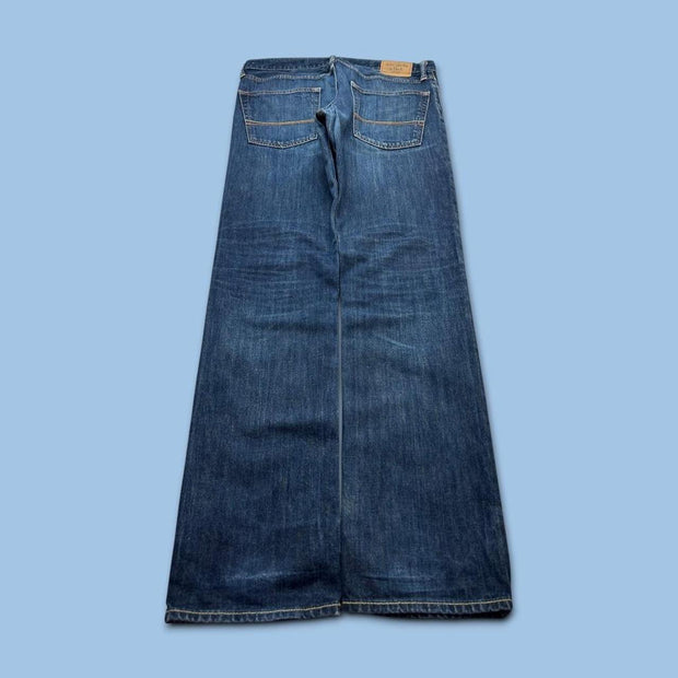 VINTAGE Y2K ABERCROMBIE AND FITCH SLIM STRAIGHT JEANS NAVY BLUE