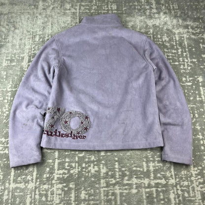 VINTAGE Y2K QUIKSILVER QUARTER ZIP FLEECE PURPLE LILAC