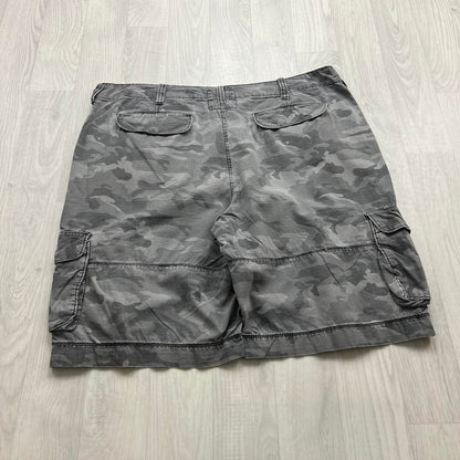 VINTAGE Y2K URBAN PIPELINE BAGGY CAMO CARGO SHORTS GREY