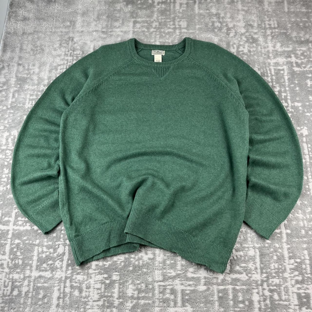 VINTAGE Y2K L L BEAN CHUNKY ESSENTIAL KNITTED JUMPER GREEN