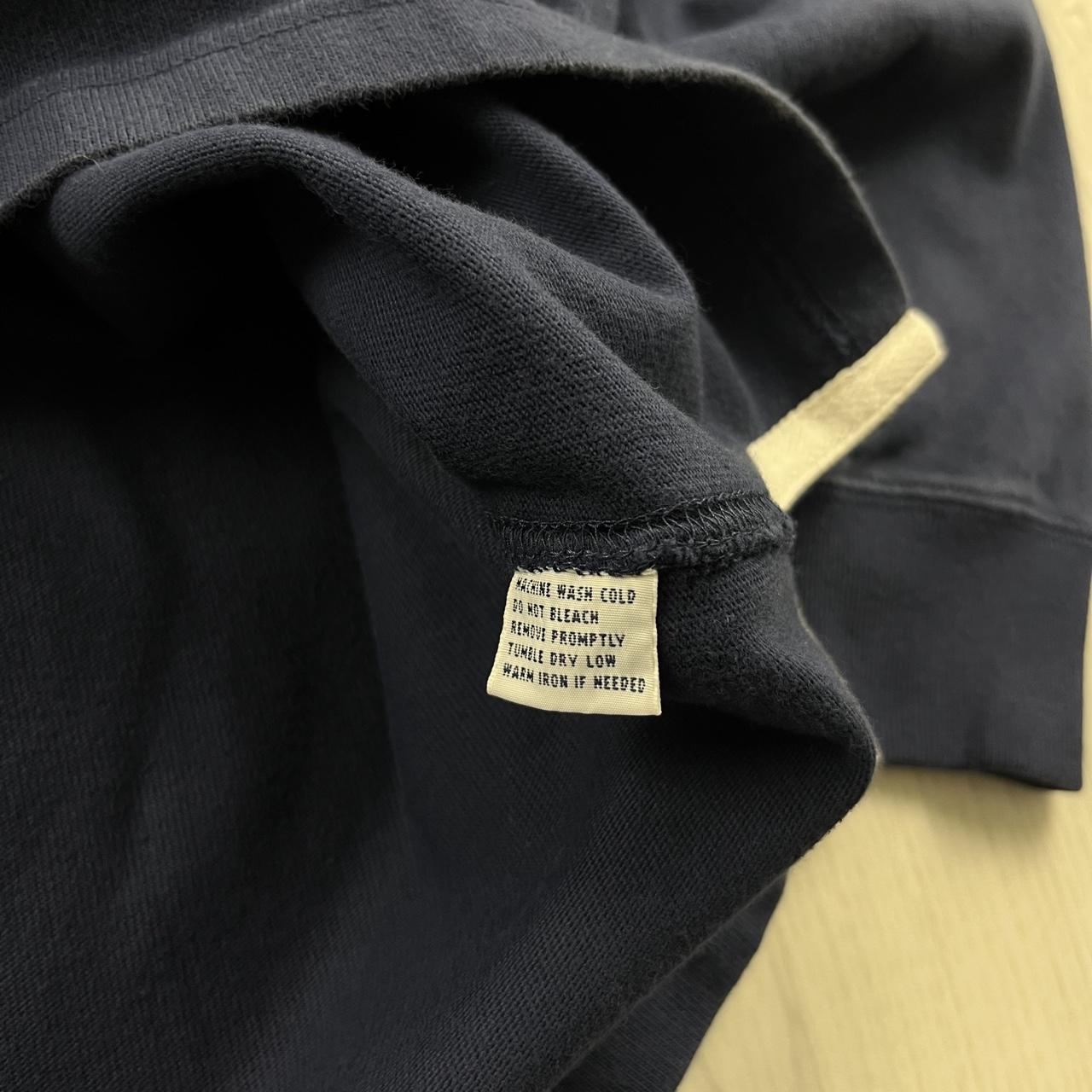 VINTAGE Y2K RALPH LAUREN PLAIN LONG SLEEVE RUGBY POLO SHIRT NAVY