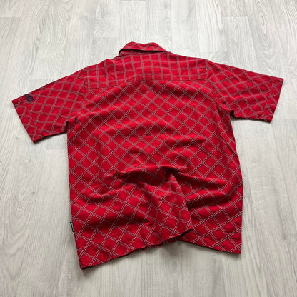 VINTAGE Y2K ONEILL SHORT SLEEVE PATTERN SHIRT RED