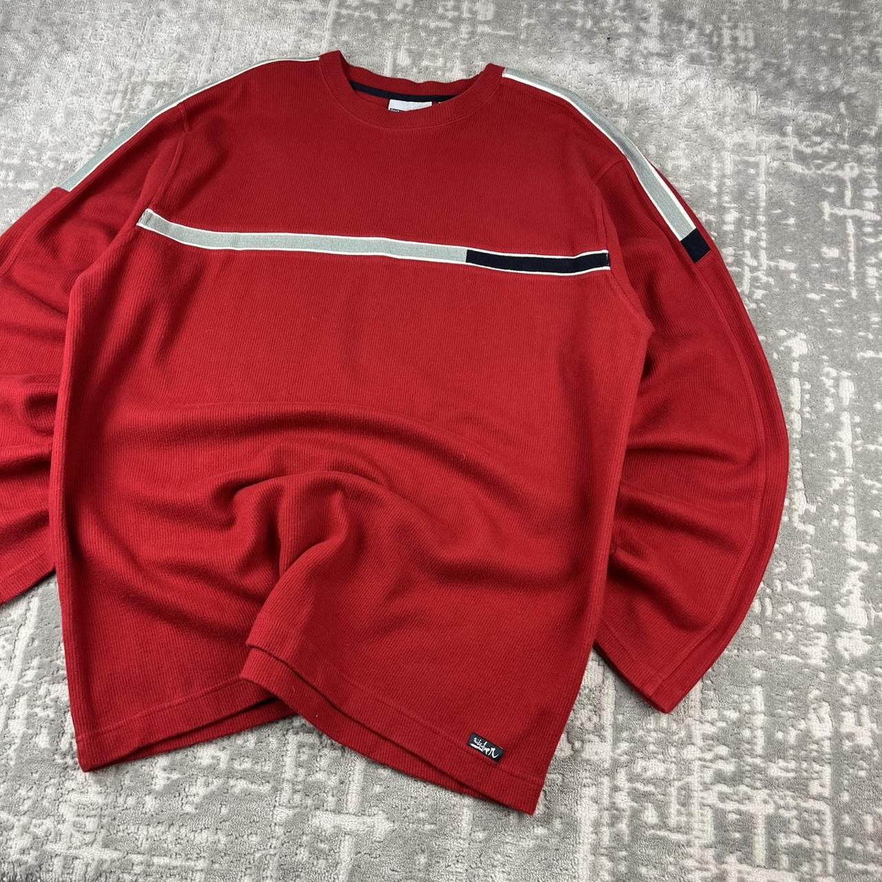 VINTAGE Y2K QUIKSILVER LIGHTWEIGHT KNITTED JUMPER RED