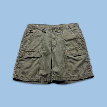VINTAGE 00s WRANGLER BAGGY LOOSE CARPENTER JORTS KHAKI