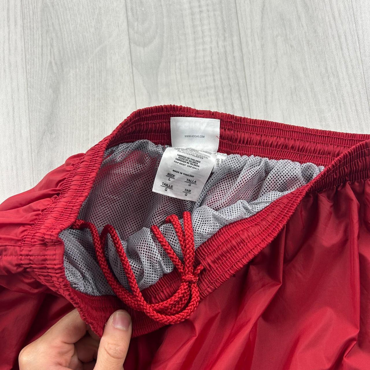 VINTAGE Y2K ADIDAS SIDE STRIPE BAGGY TRACKSUIT BOTTOMS RED