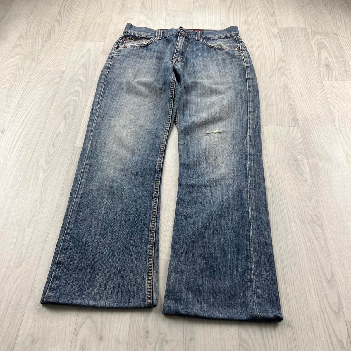 VINTAGE Y2K QUIKSILVER STRAIGHT LEG JEANS BLUE