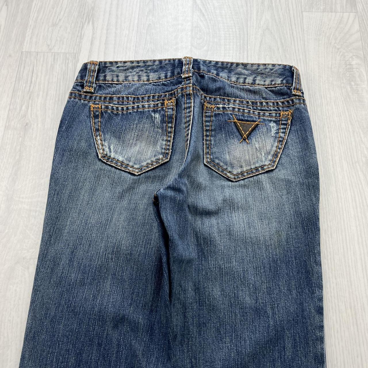 VINTAGE Y2K GUESS LOW RISE BOOTCUT FLARED JEANS BLUE