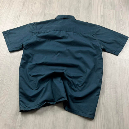 VINTAGE Y2K QUIKSILVER SHORT SLEEVE SHIRT BLUE