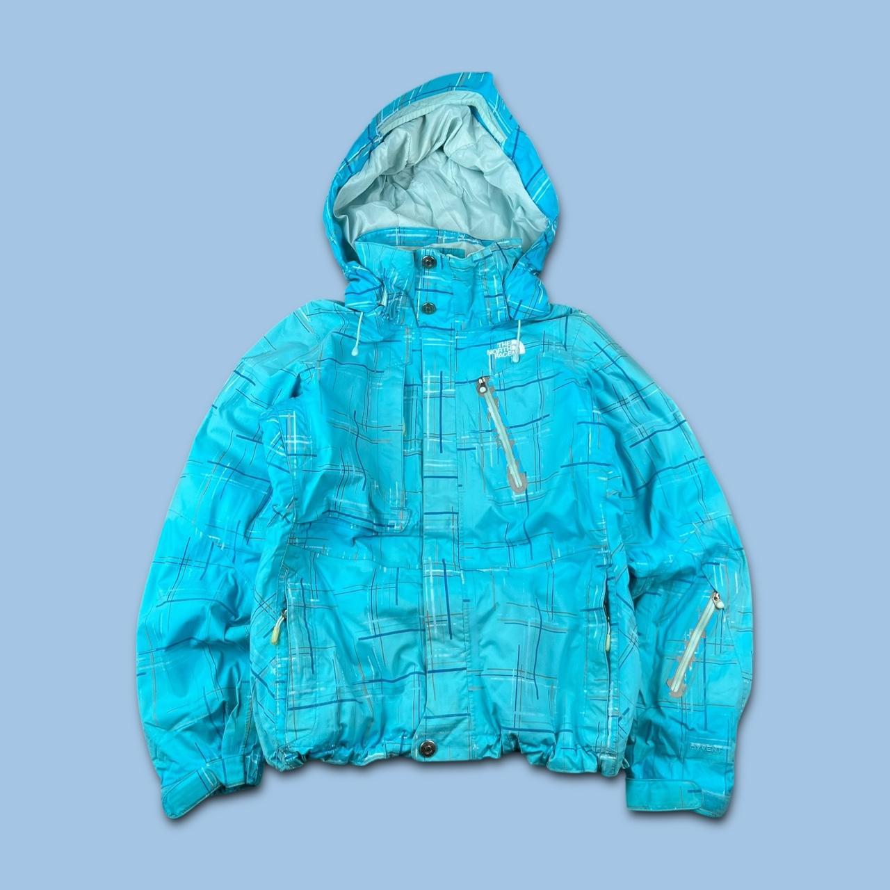 VINTAGE Y2K THE NORTH FACE RECCO CHECKERED SKI JACKET BLUE