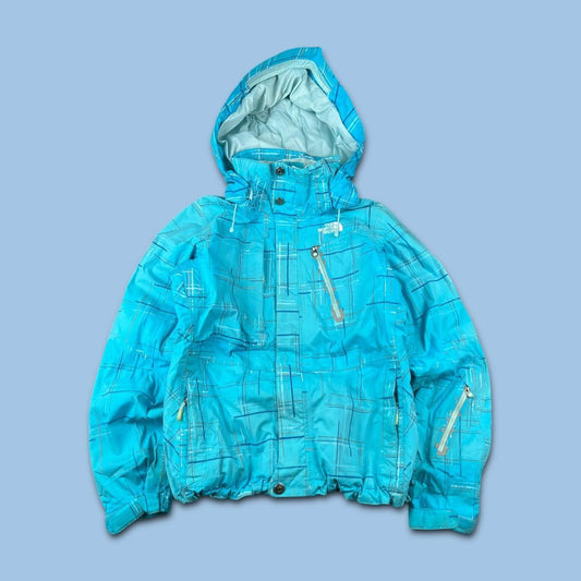 VINTAGE Y2K THE NORTH FACE RECCO CHECKERED SKI JACKET BLUE