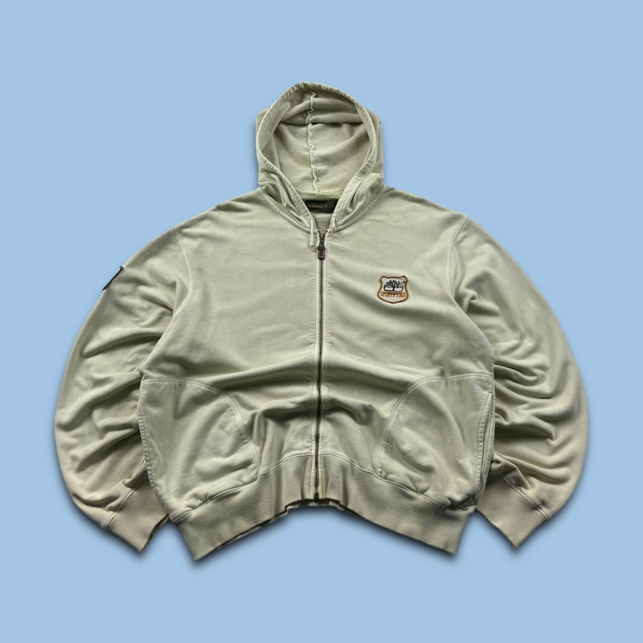 VINTAGE Y2K TIMBERLAND ZIP HOODIE CREAM