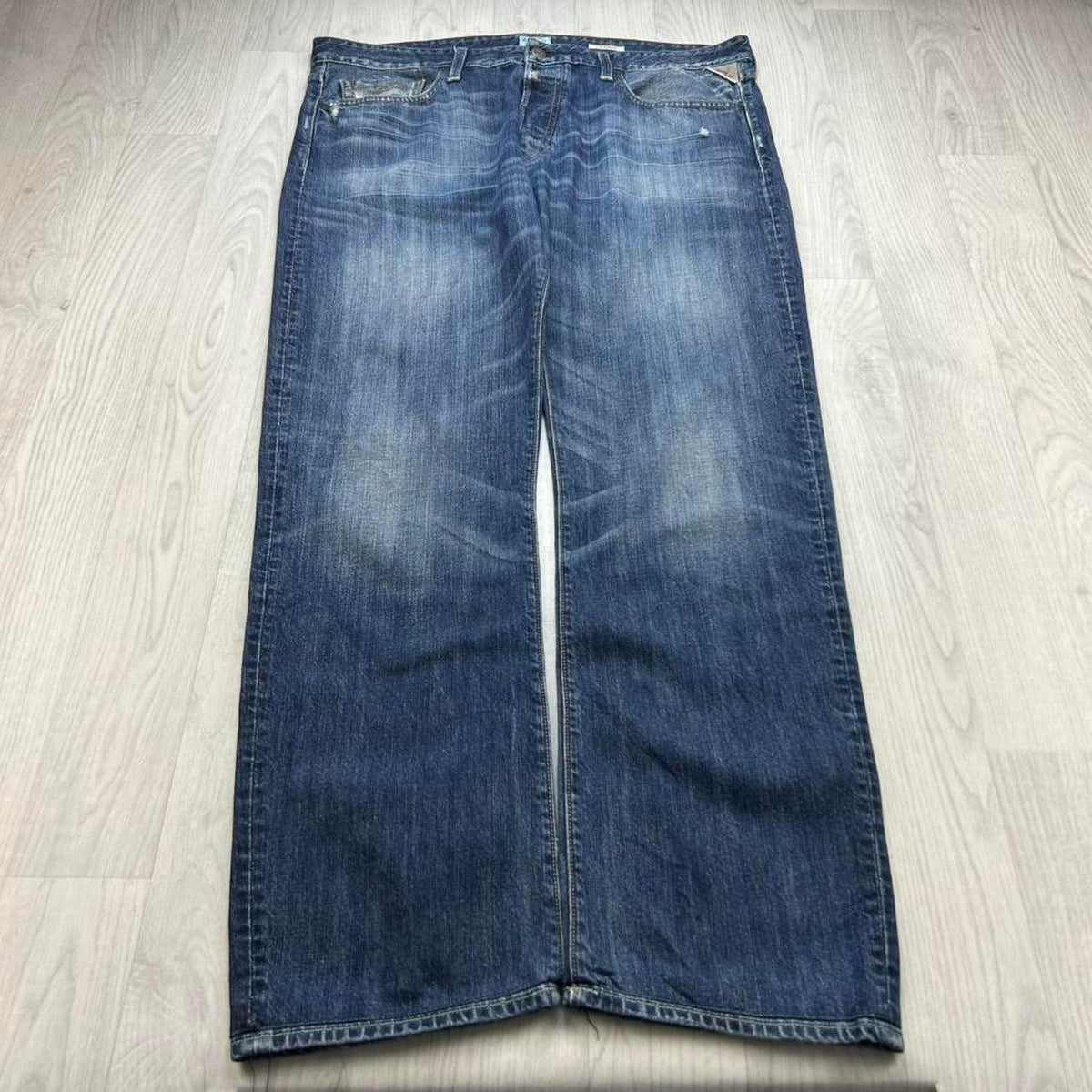 VINTAGE Y2K REPLAY JENNON STRAIGHT LEG JEANS NAVY BLUE
