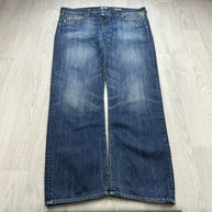 VINTAGE Y2K REPLAY JENNON STRAIGHT LEG JEANS NAVY BLUE