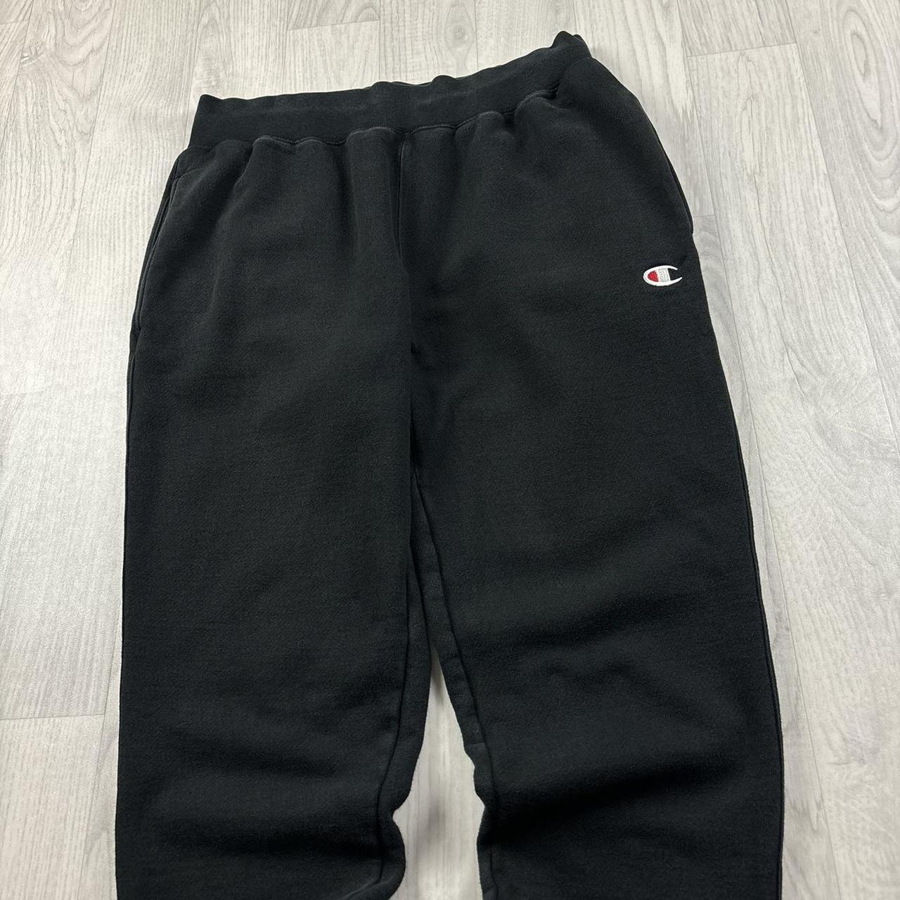 VINTAGE 00s CHAMPION REVERSE WEAVE COTTON SWEATPANTS BLACK