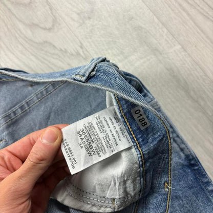 VINTAGE 00s WRANGLER BAGGY LOOSE JORTS LIGHT BLUE