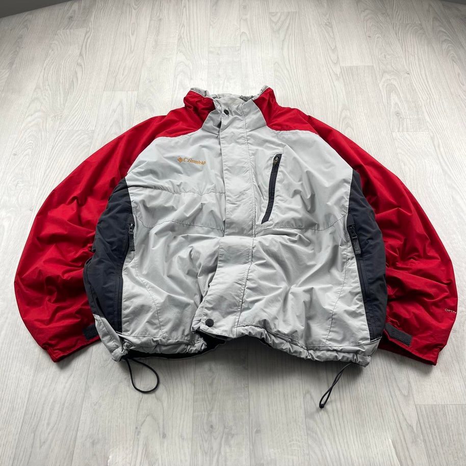 VINTAGE Y2K COLUMBIA TECHNICAL SKI JACKET GREY / RED