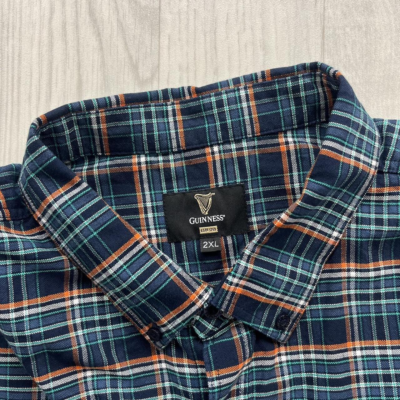 VINTAGE Y2K GUINNESS SHORT SLEEVE BUTTON UP SHIRT BLUE / NAVY