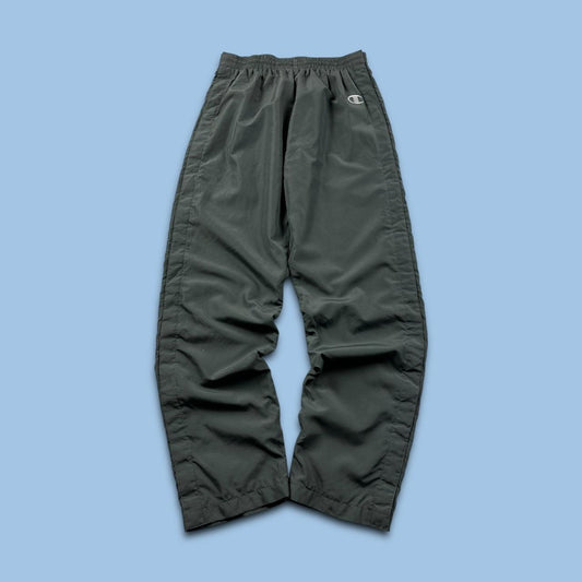 VINTAGE Y2K CHAMPION STRAIGHT LEG BAGGY TRACKSUIT BOTTOMS GREY