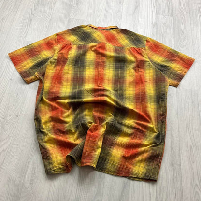 VINTAGE Y2K L L BEAN SHORT SLEEVE SHIRT ORANGE