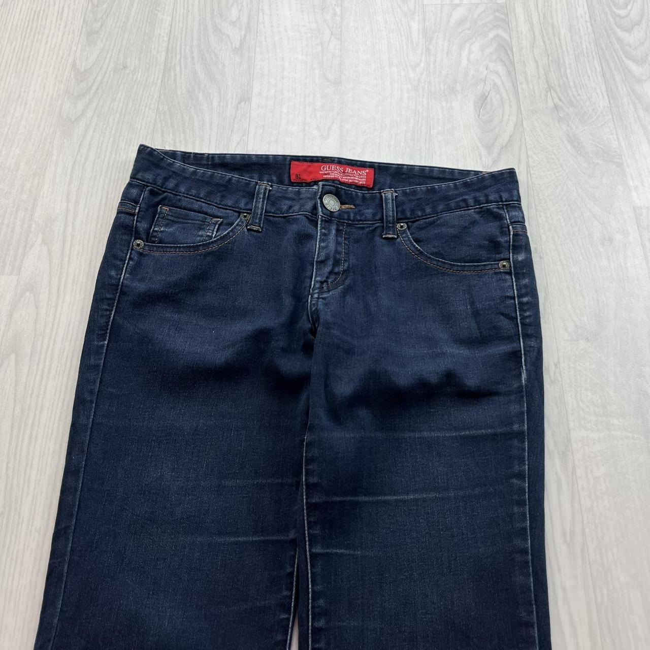 VINTAGE Y2K GUESS LOW RISE SLIM BOOTCUT JEANS NAVY BLUE