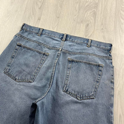 VINTAGE ROUTE 66 BAGGY LOOSE SKATER JORTS LIGHT BLUE (36w)