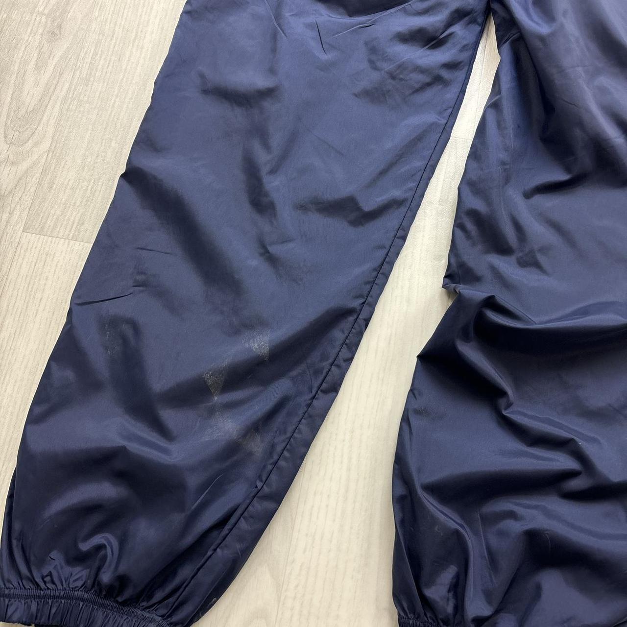 VINTAGE 90s ADIDAS BAGGY TRACKSUIT BOTTOMS NAVY