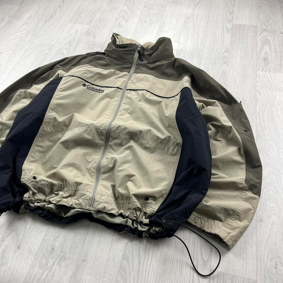 VINTAGE Y2K COLUMBIA TECHNICAL LIGHTWEIGHT JACKET BEIGE