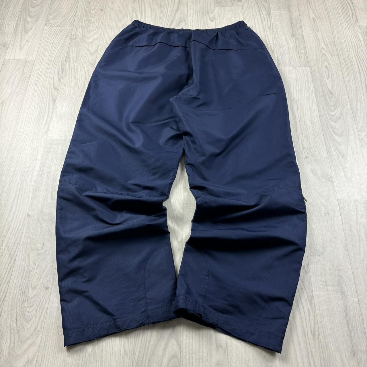 VINTAGE Y2K REEBOK HOCKEY BAGGY TRACKSUIT BOTTOMS NAVY