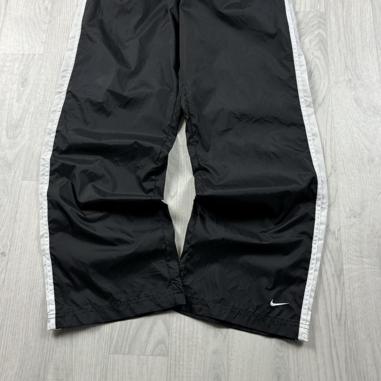 VINTAGE Y2K NIKE BAGGY SHELL TRACKSUIT BOTTOMS BLACK