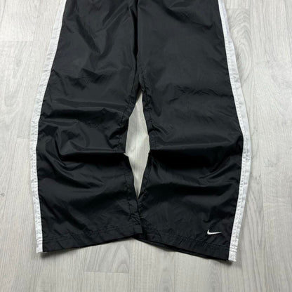 VINTAGE Y2K NIKE BAGGY SHELL TRACKSUIT BOTTOMS BLACK