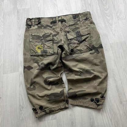 VINTAGE Y2K G STAR RAW CAMO CARGO SHORTS
