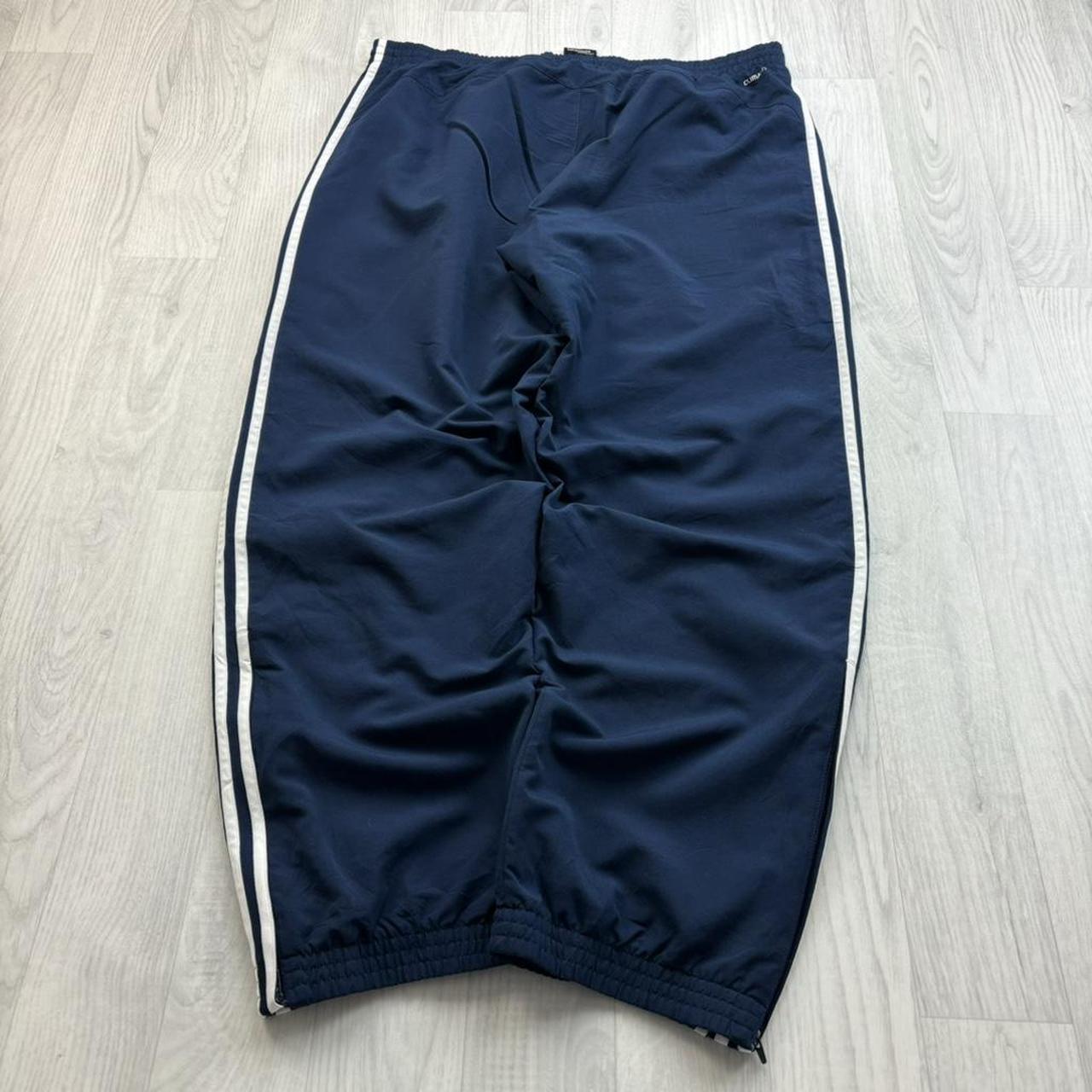 VINTAGE Y2K ADIDAS BAGGY TRACKSUIT BOTTOMS NAVY