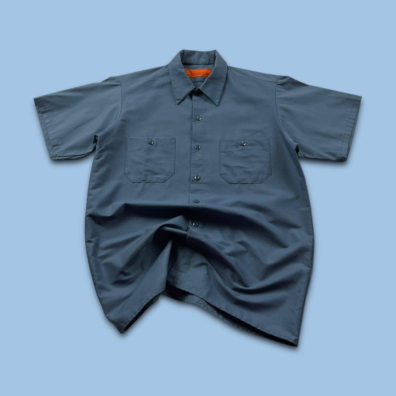 VINTAGE Y2K UTILITY SHORT SLEEVE SHIRT BLUE
