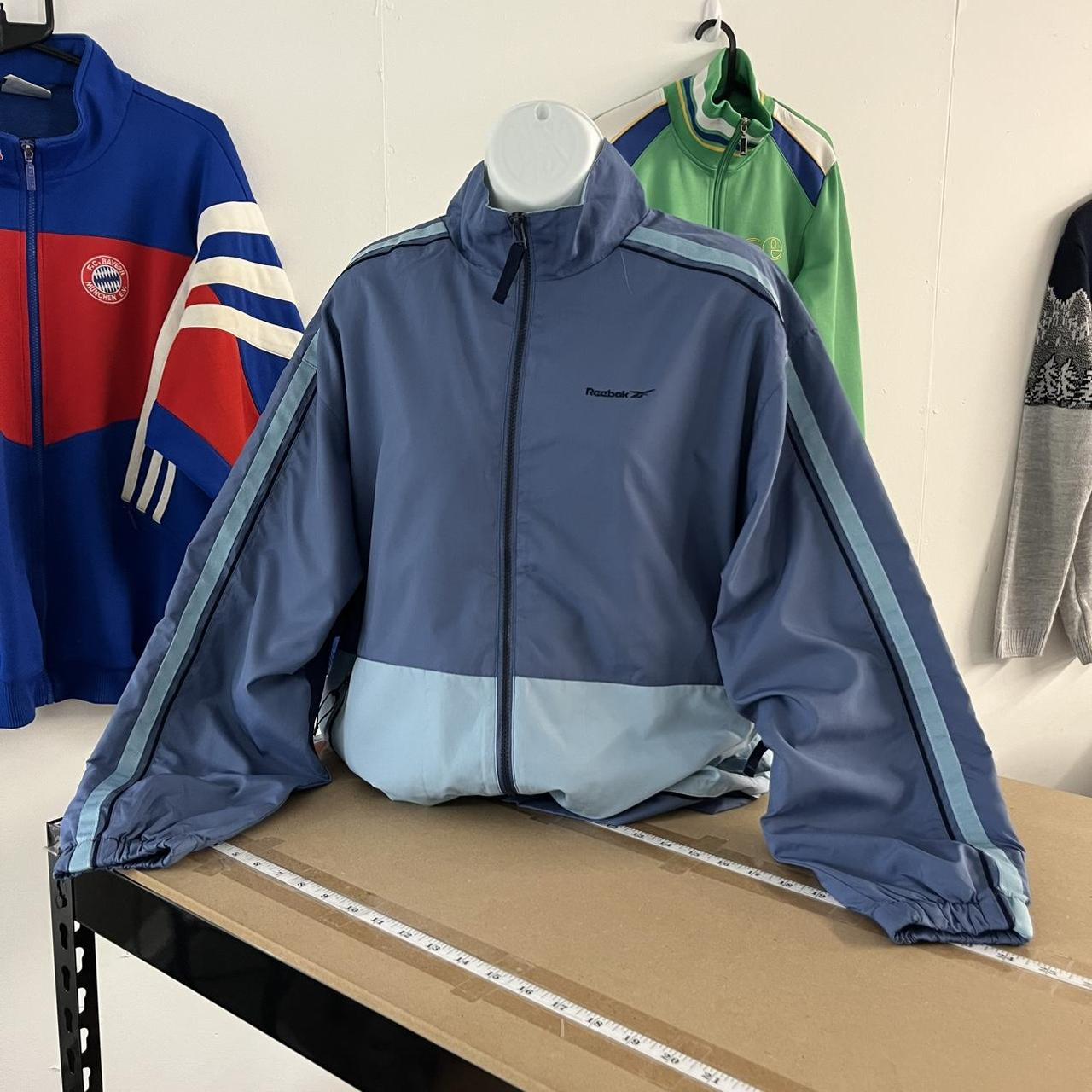 VINTAGE Y2K REEBOK WINDBREAKER TRACK JACKET BLUE LILAC