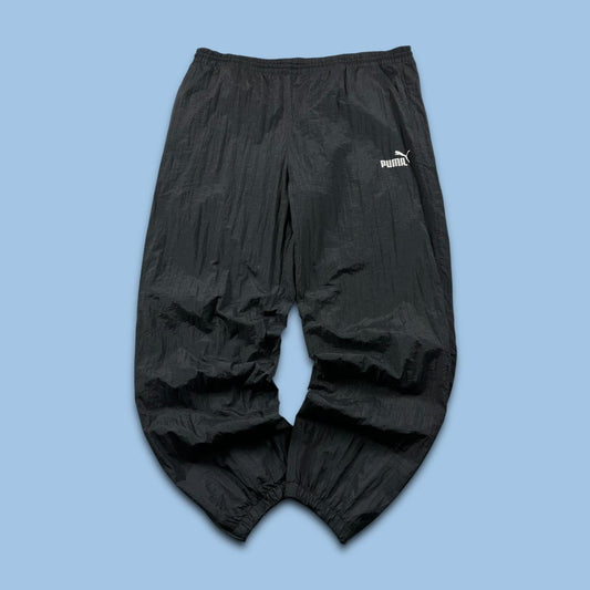 VINTAGE 90s PUMA BAGGY TRACKSUIT BOTTOMS BLACK