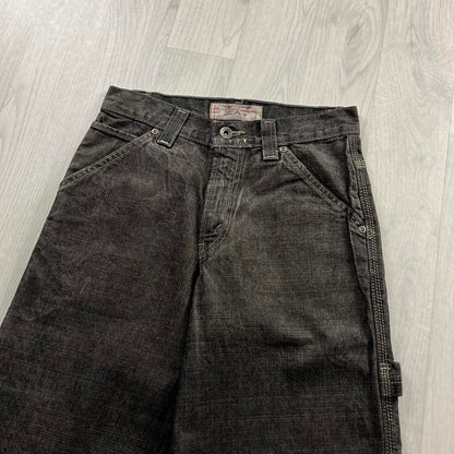 VINTAGE LEVIS STRAIGHT LEG CARPENTER JEANS FADED BLACK