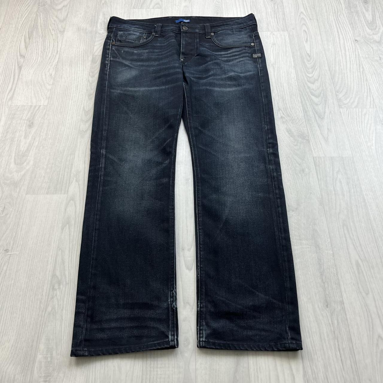 VINTAGE G STAR STRAIGHT LEG JEANS NAVY