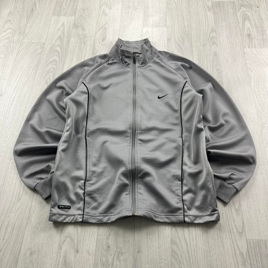 VINTAGE Y2K NIKE ACTIVE TRACK JACKET GREY