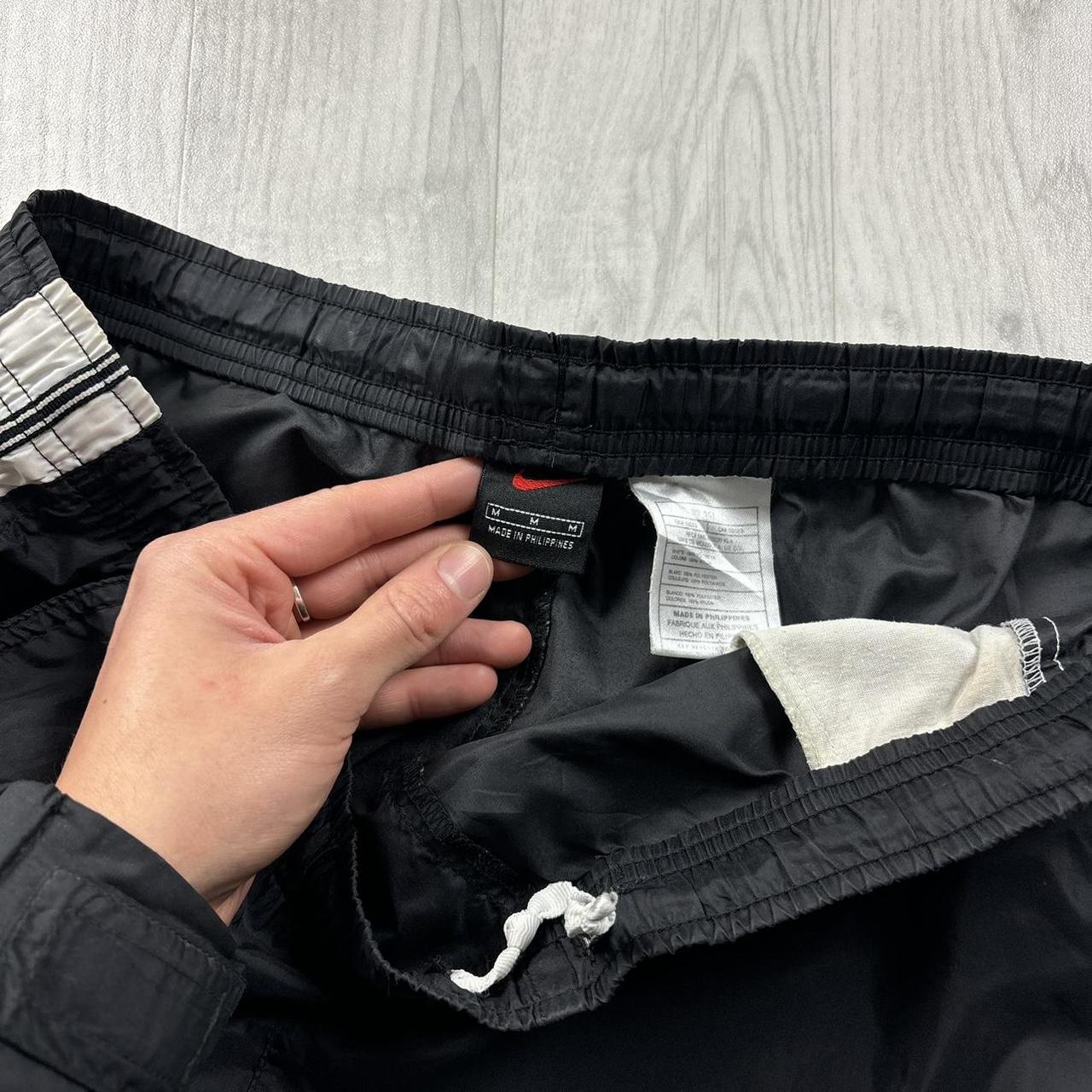 VINTAGE Y2K NIKE BAGGY SHELL TRACKSUIT BOTTOMS BLACK